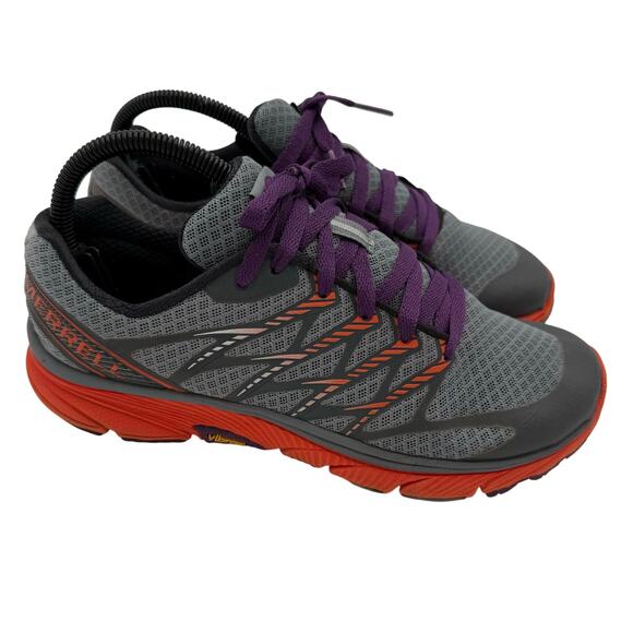 Merrell Monument/Tanga Vibram Shoes Low Top Gray Performance ACTIVE Women's 8 - Picture 1 of 5